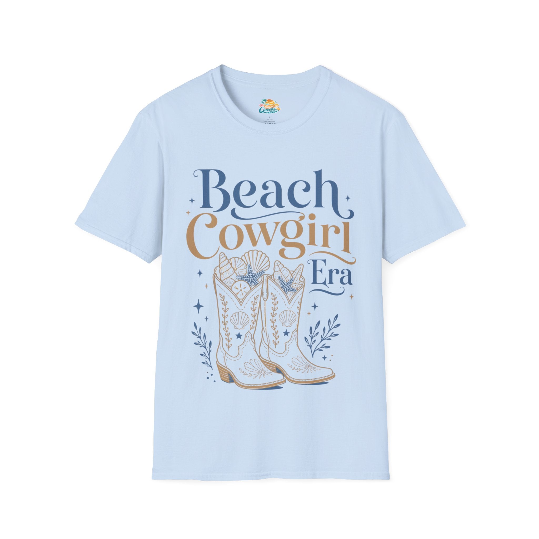 Beach Cowgirl Era T-Shirt — Coastal Western Boots Graphic Tee