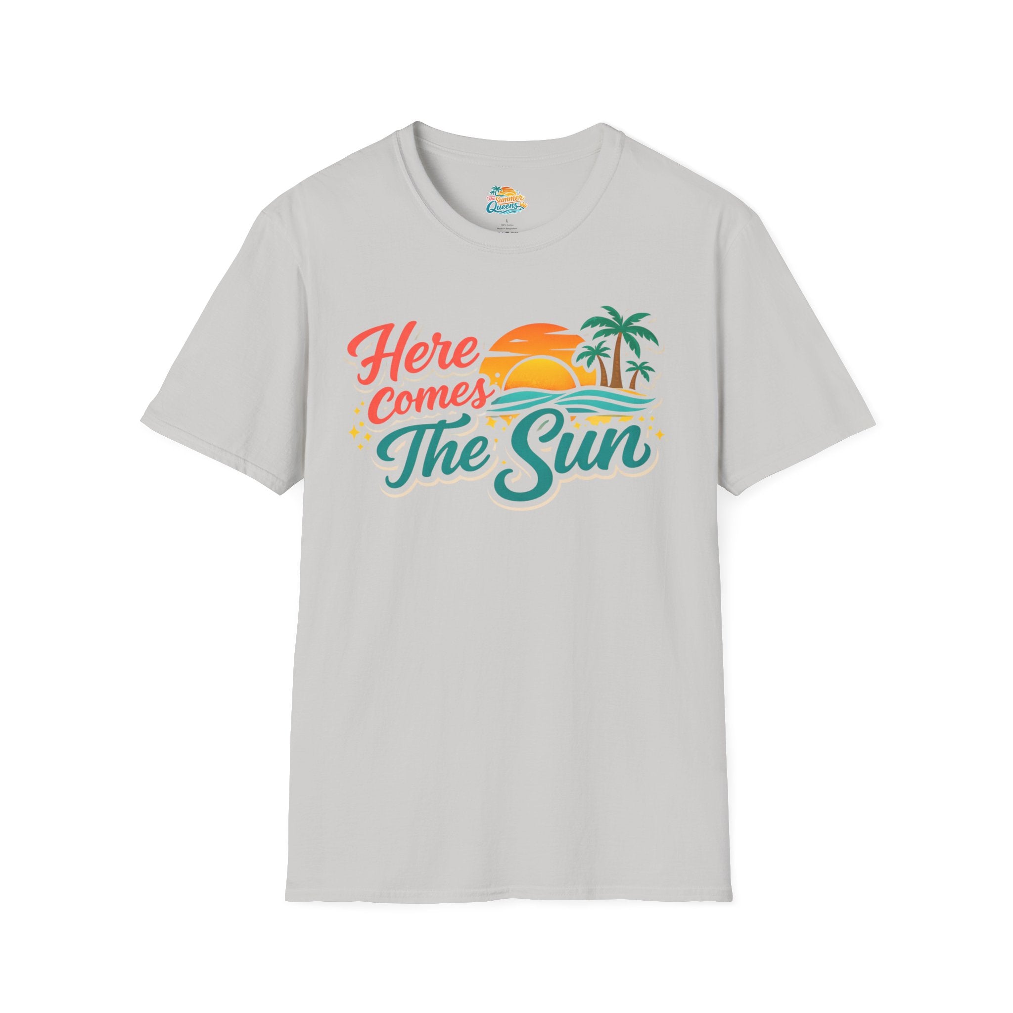Here Comes The Sun T-Shirt — Retro Beach Sunset Tee