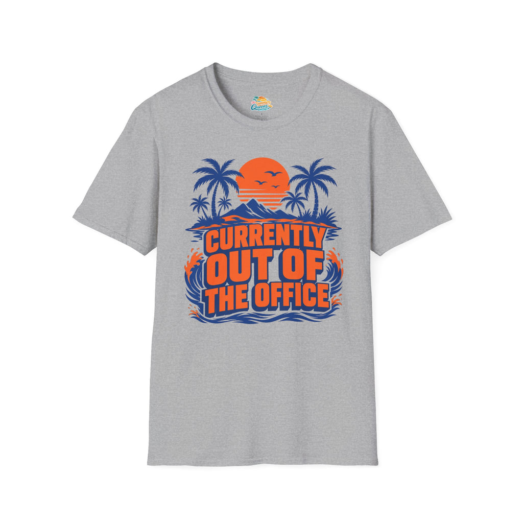 Currently Out of the Office Beach T-Shirt -  Tropical Vacation Graphic Tee