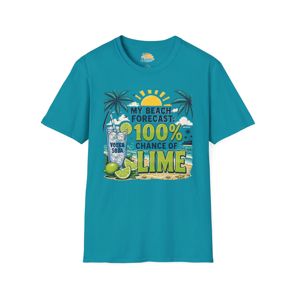 My Beach Forecast: 100% Chance of Lime T-Shirt