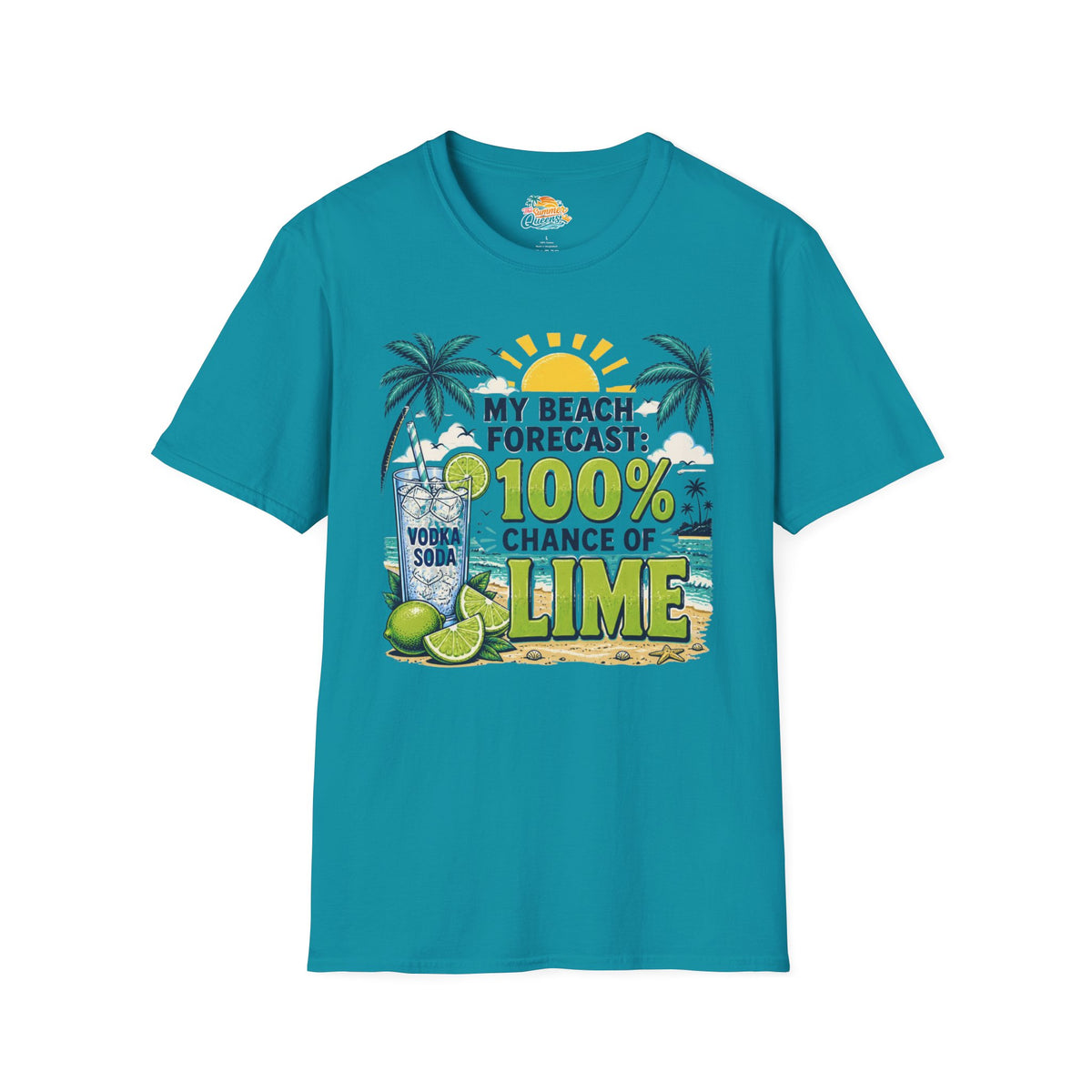My Beach Forecast: 100% Chance of Lime T-Shirt