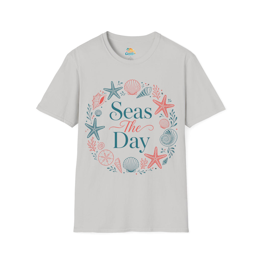 Seas The Day T-Shirt — Nautical Shell & Starfish Beach Tee