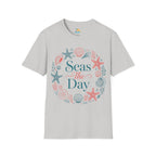 Seas The Day T-Shirt — Nautical Shell & Starfish Beach Tee