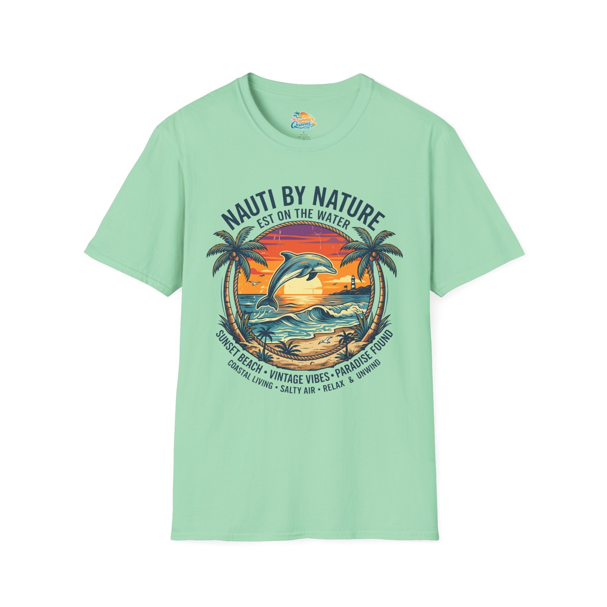 Nauti By Nature EST On The Water - Dolphin Sunset T-Shirt