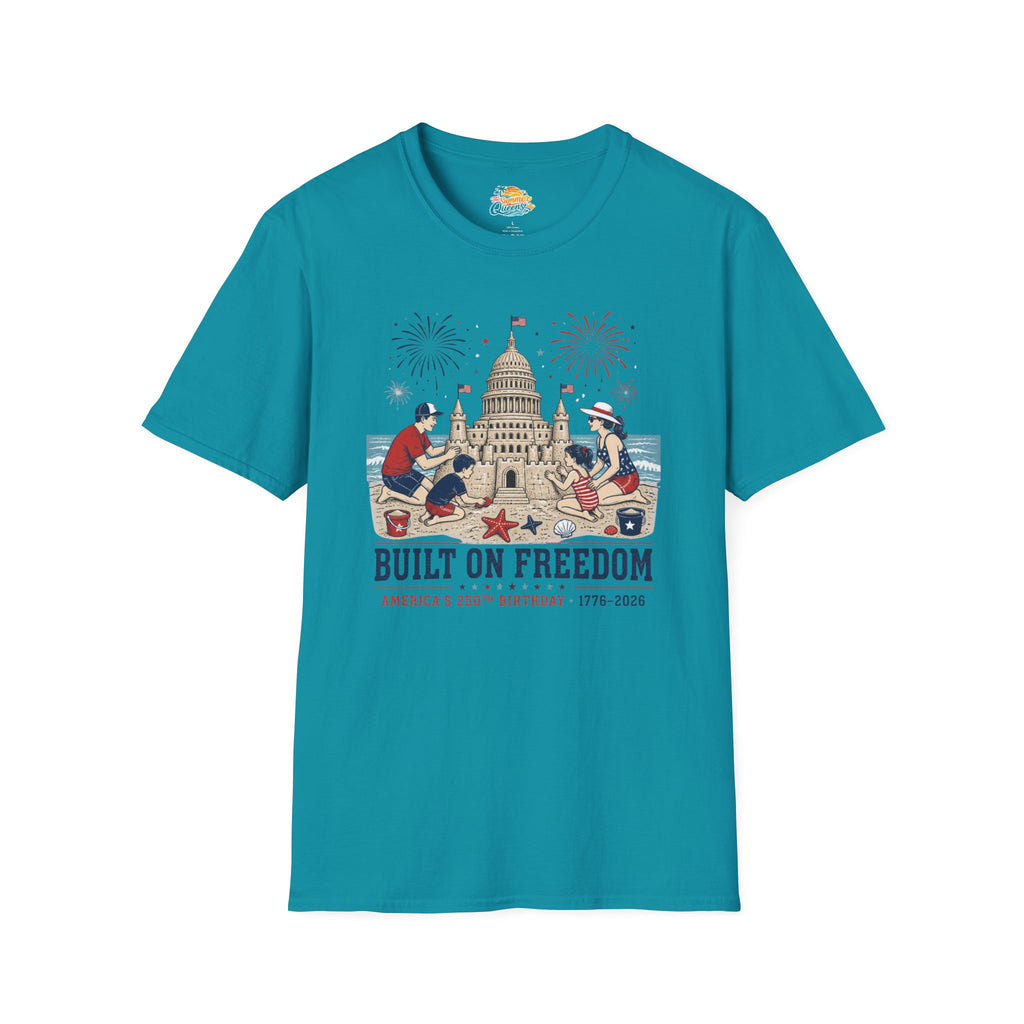 Built on Freedom Sandcastle T-Shirt