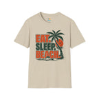 Eat. Sleep. Beach. T-Shirt — Retro Palm Tree Surf Graphic Tee