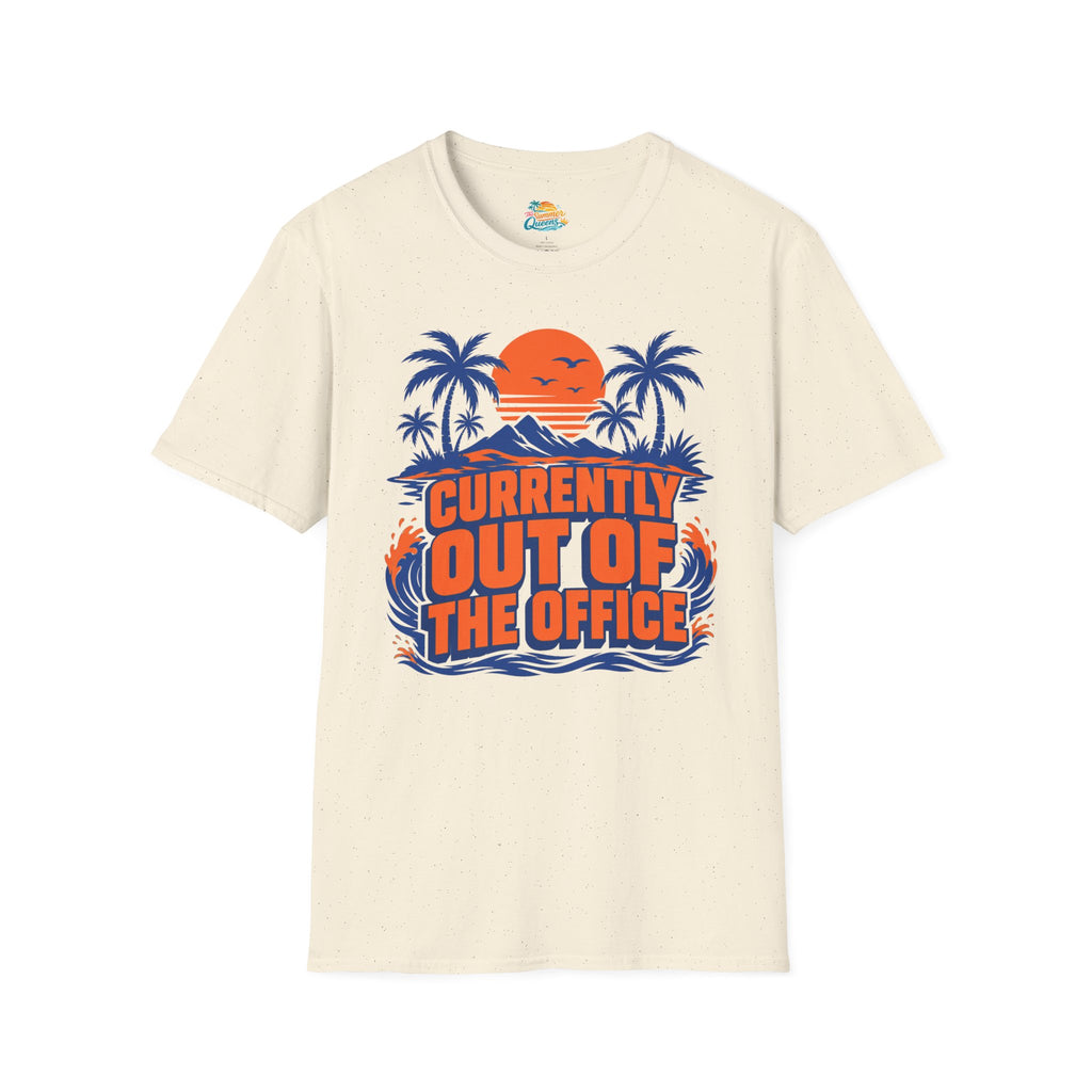 Currently Out of the Office Beach T-Shirt -  Tropical Vacation Graphic Tee