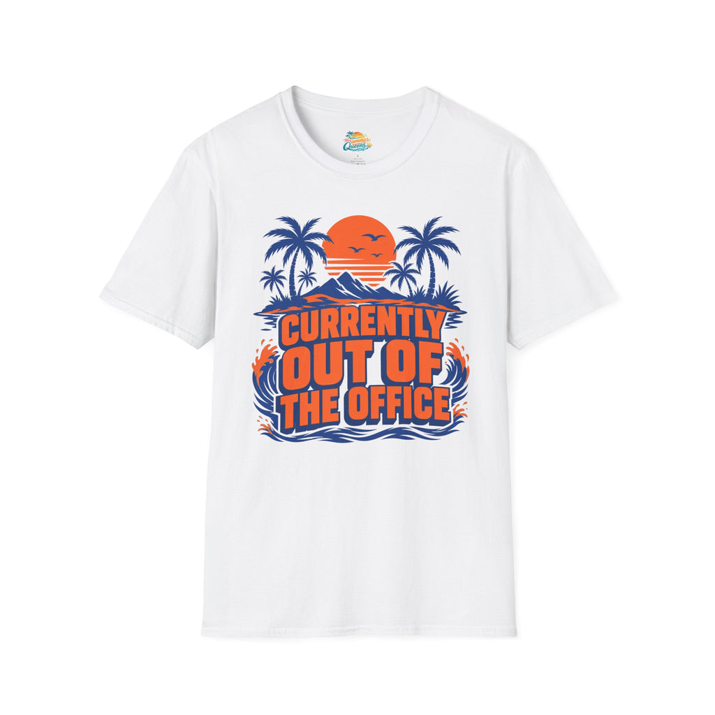 Currently Out of the Office Beach T-Shirt -  Tropical Vacation Graphic Tee