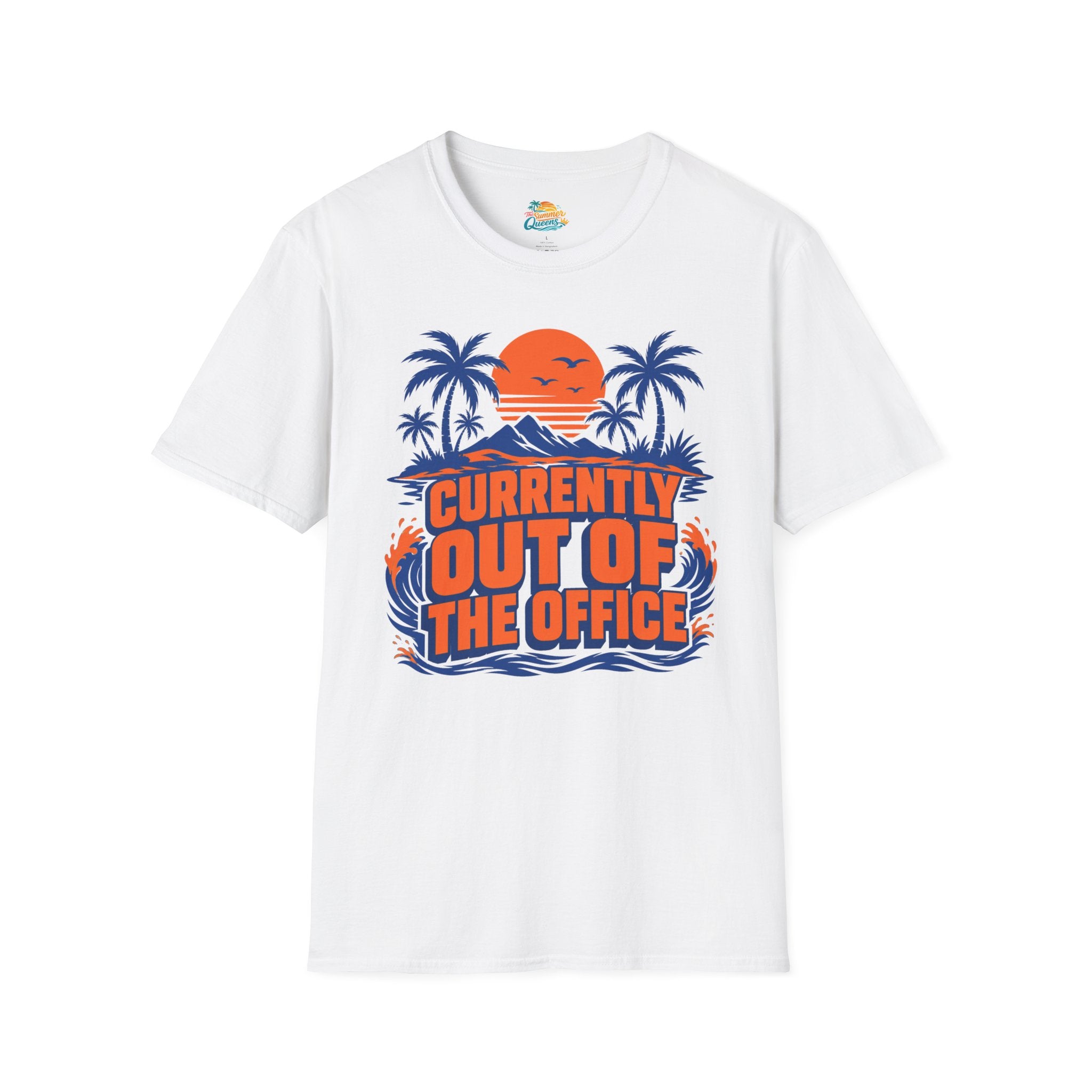 Currently Out of the Office Beach T-Shirt -  Tropical Vacation Graphic Tee