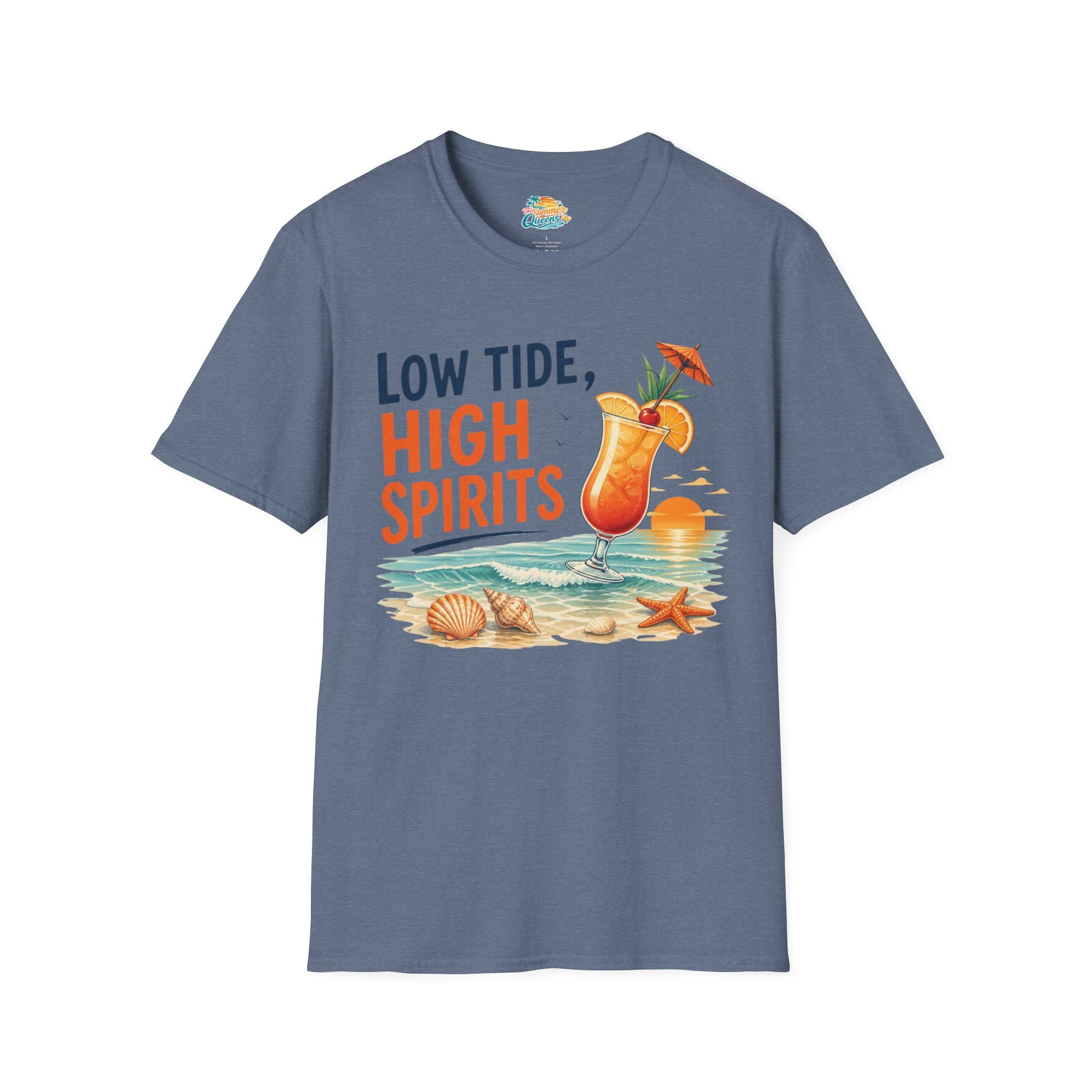 Low Tide, High Spirits Cocktail T-Shirt
