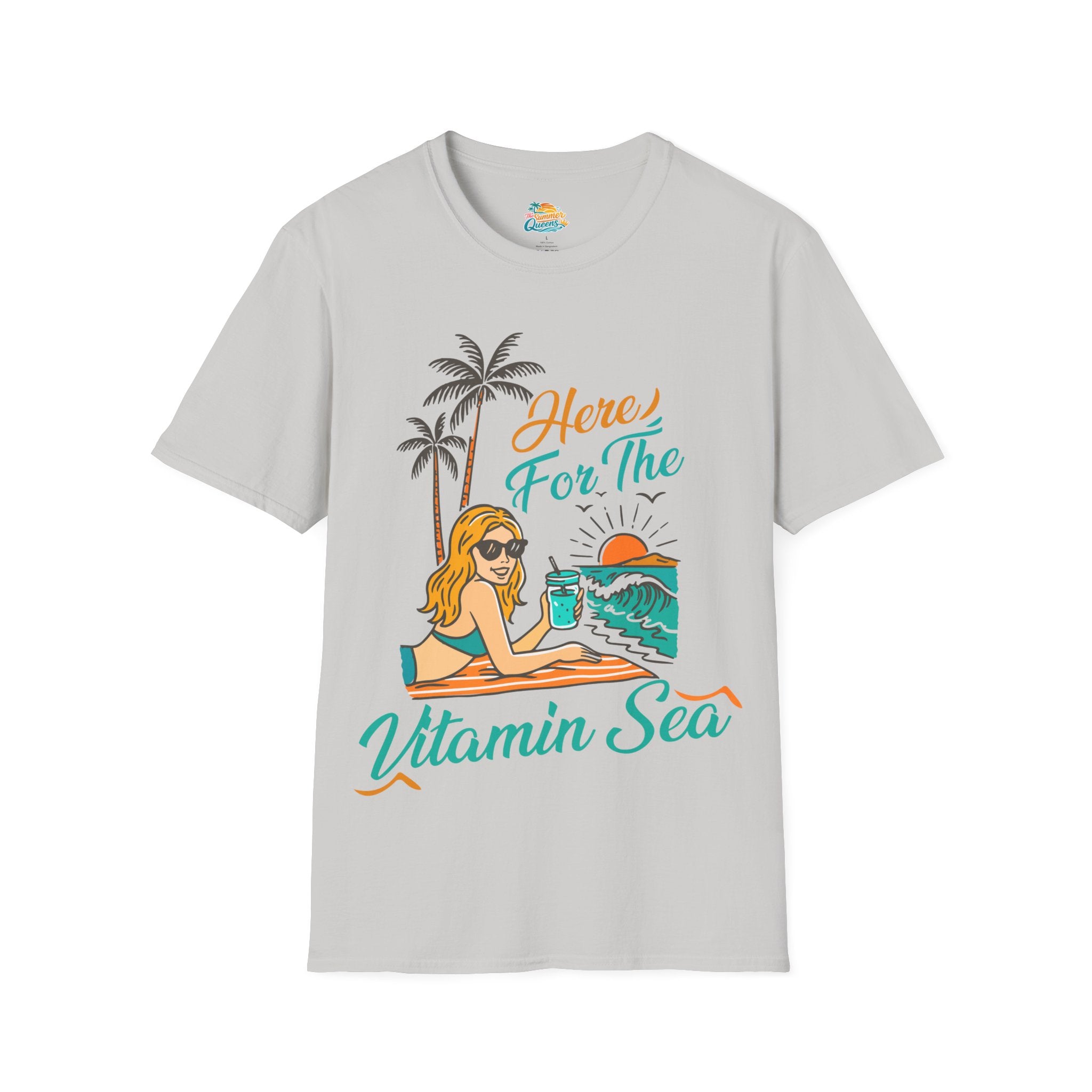 Here For The Vitamin Sea Graphic T-Shirt — Beach Tee