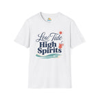 Low Tide, High Spirits Beach T-Shirt