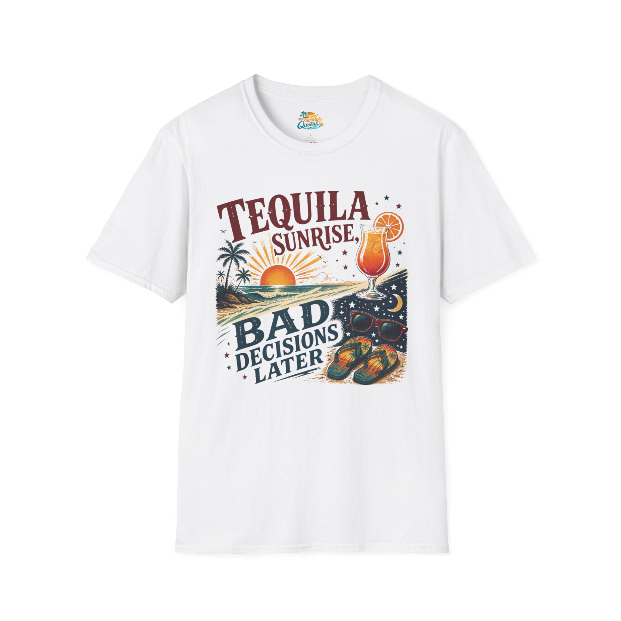 Tequila Sunrise Bad Decisions Later T-Shirt