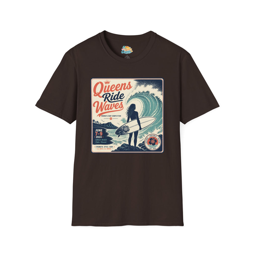 Queens Ride Waves Surf T-Shirt