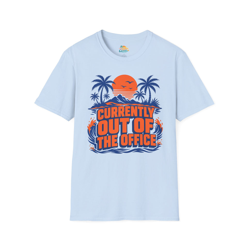 Currently Out of the Office Beach T-Shirt -  Tropical Vacation Graphic Tee