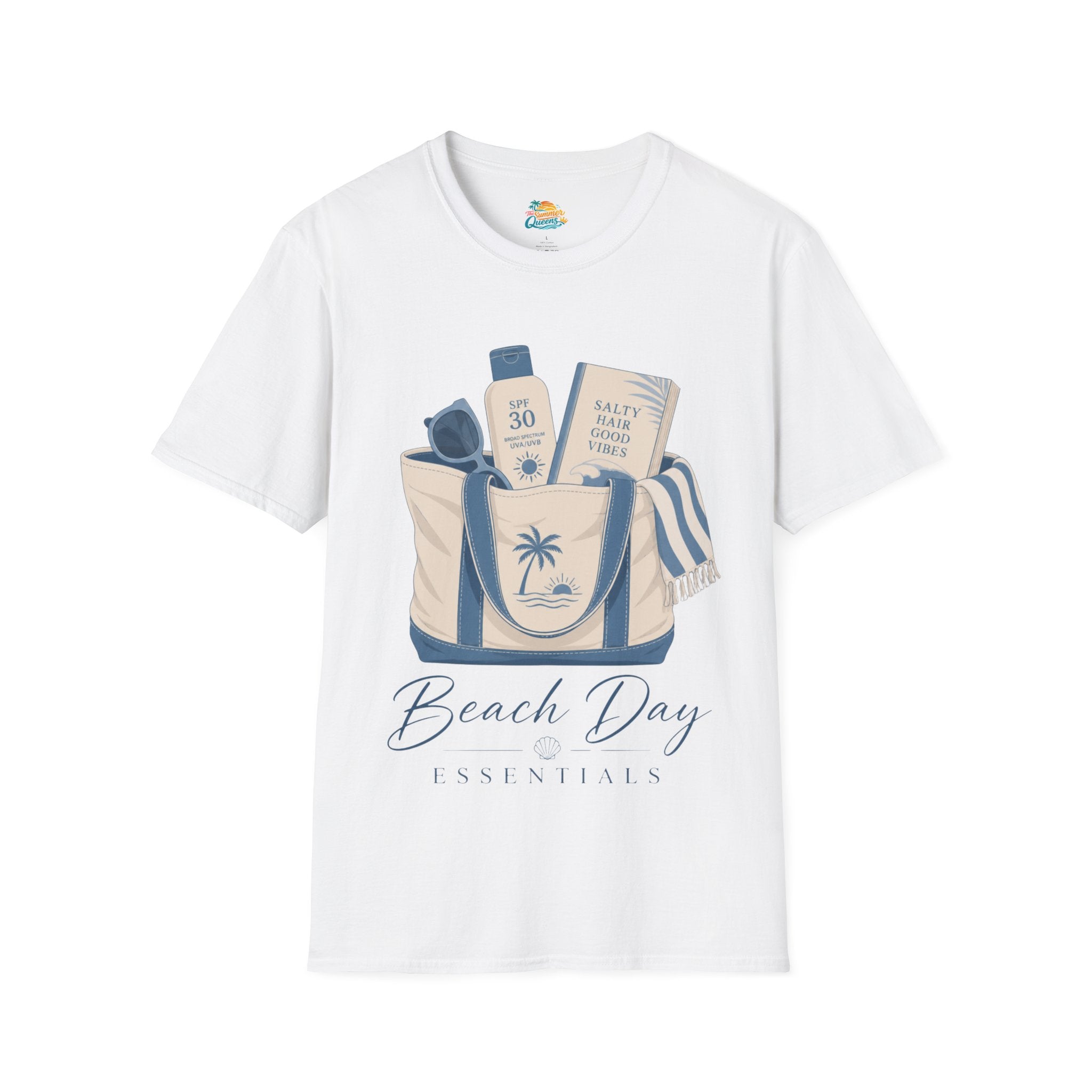 Beach Day Essentials T-Shirt — Summer Tote Graphic Tee