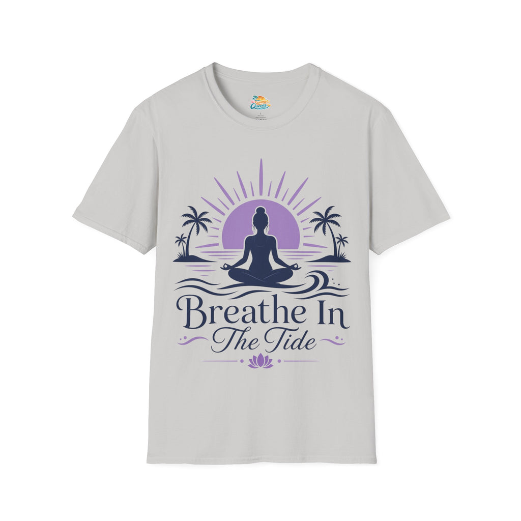 Breathe In The Tide Yoga T-Shirt — Meditative Beach Relaxation Tee