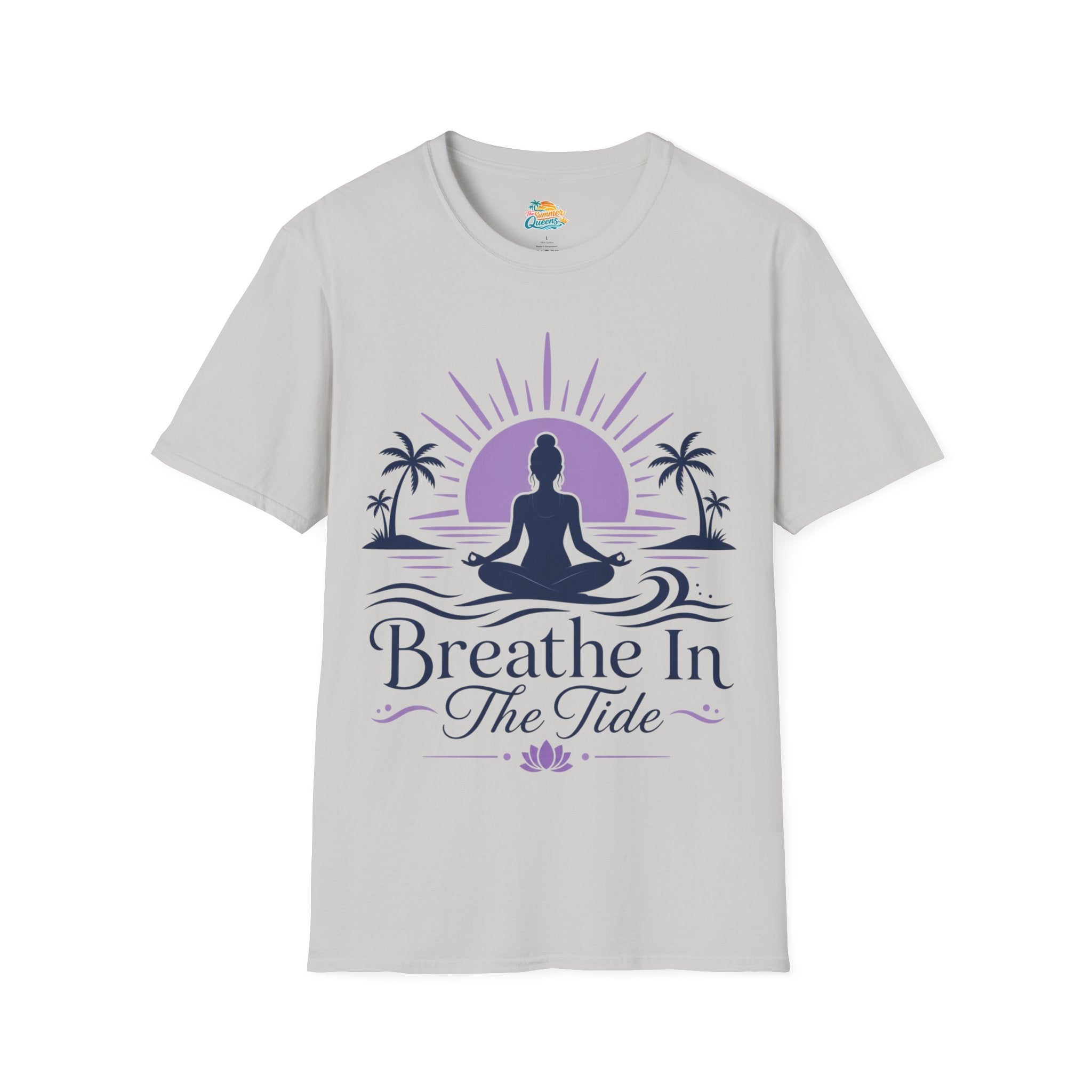Breathe In The Tide Yoga T-Shirt — Meditative Beach Relaxation Tee