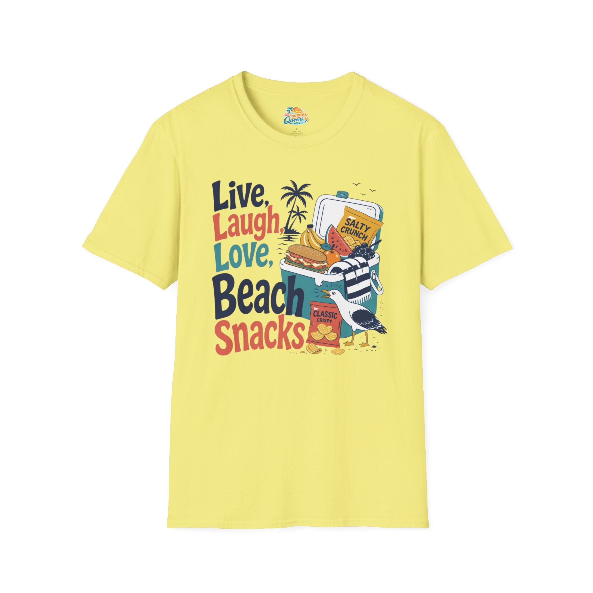 Live, Laugh, Love, Beach Snacks T-Shirt