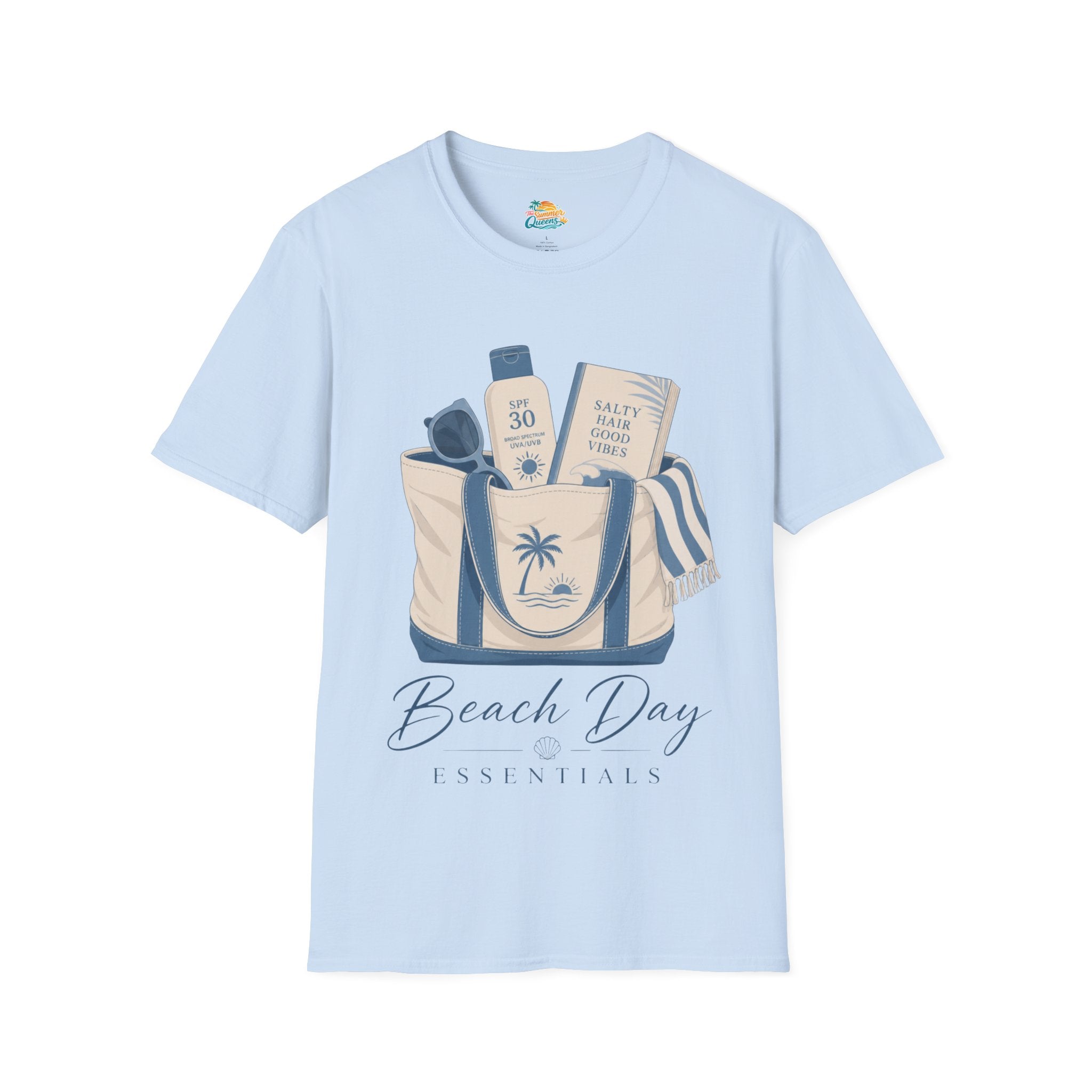 Beach Day Essentials T-Shirt — Summer Tote Graphic Tee