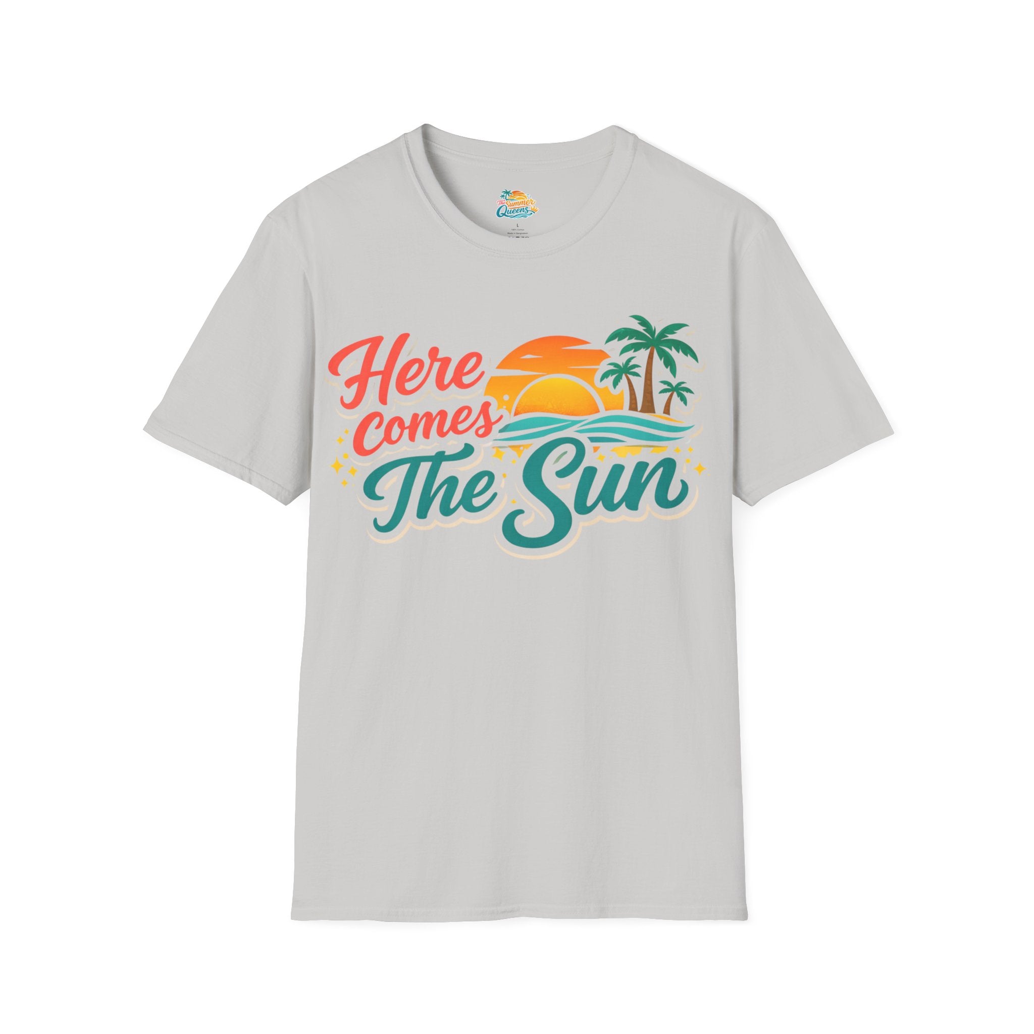 Here Comes The Sun T-Shirt — Retro Beach Sunset Tee