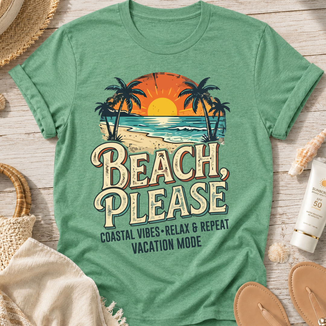 Beach Please Coastal T-Shirt