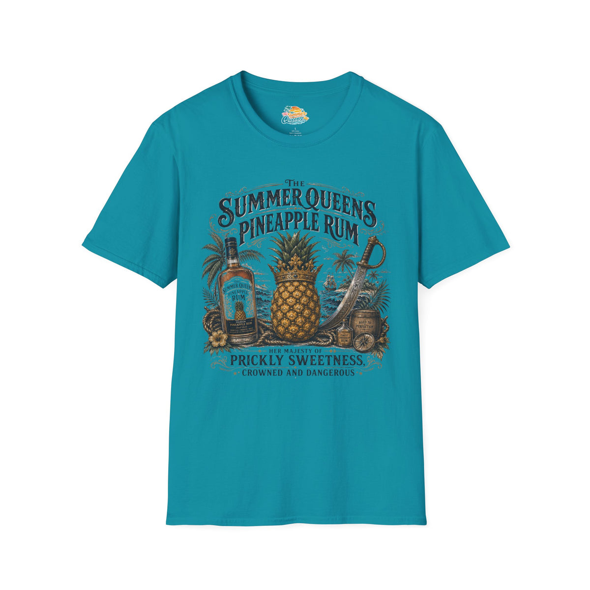 The Summer Queens Pineapple Rum Bottle T-Shirt