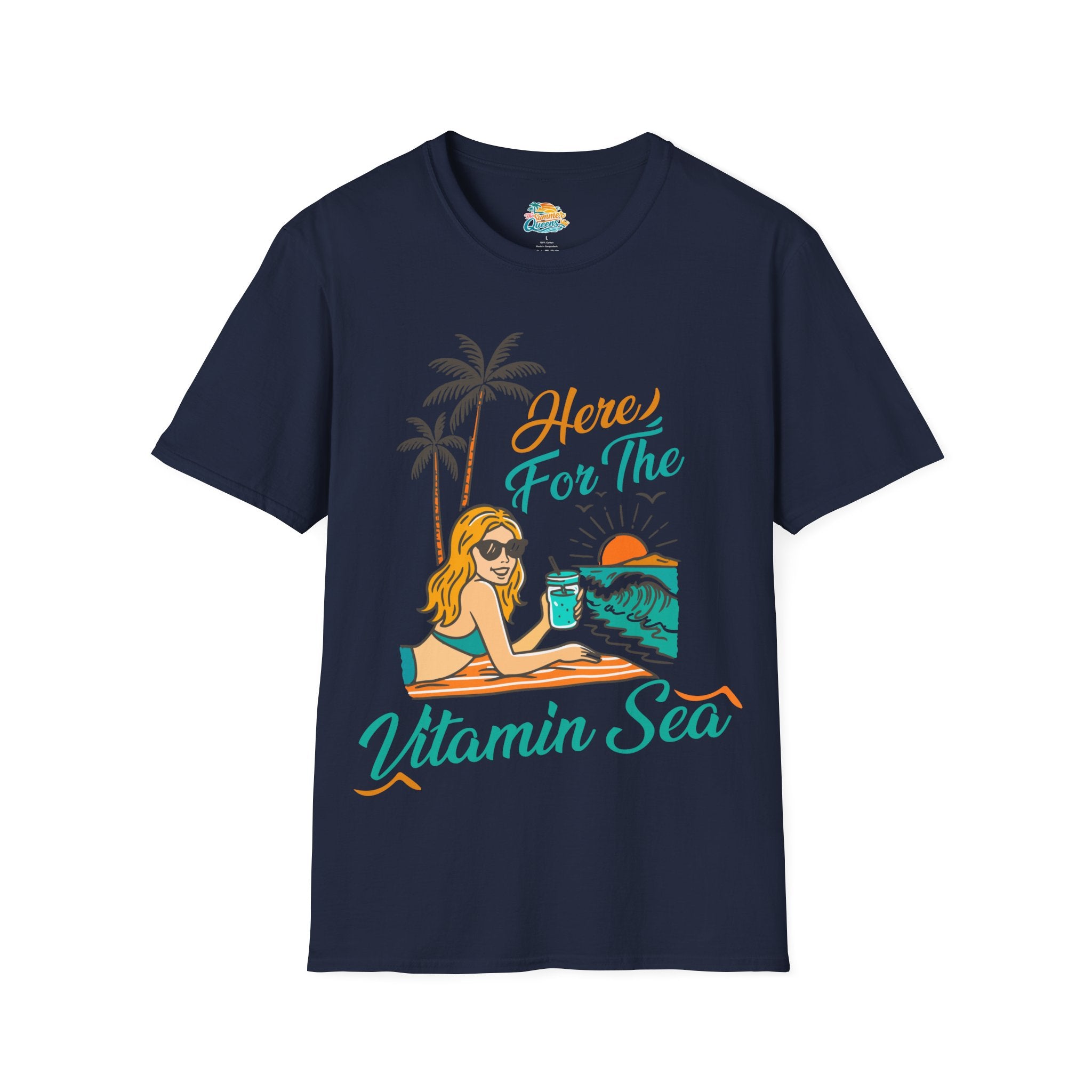 Here For The Vitamin Sea Graphic T-Shirt — Beach Tee