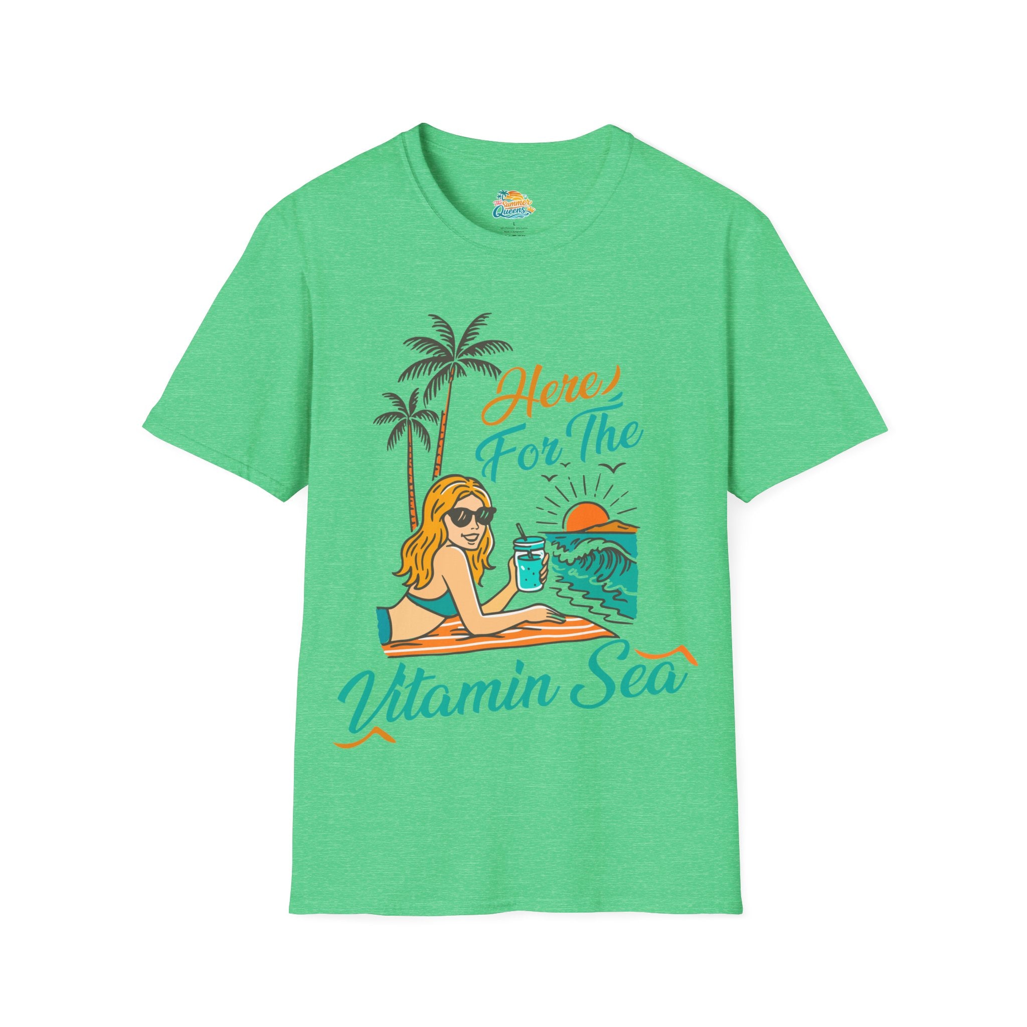 Here For The Vitamin Sea Graphic T-Shirt — Beach Tee