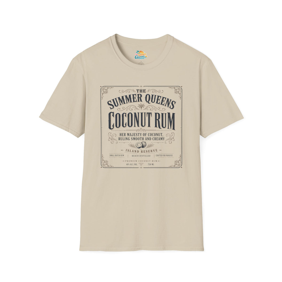 The Summer Queens Coconut Rum Label T-Shirt