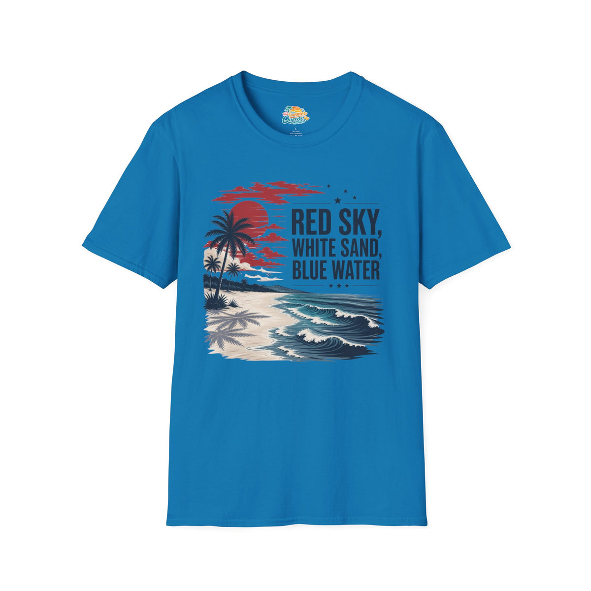 Red Sky, White Sand, Blue Water T-Shirt