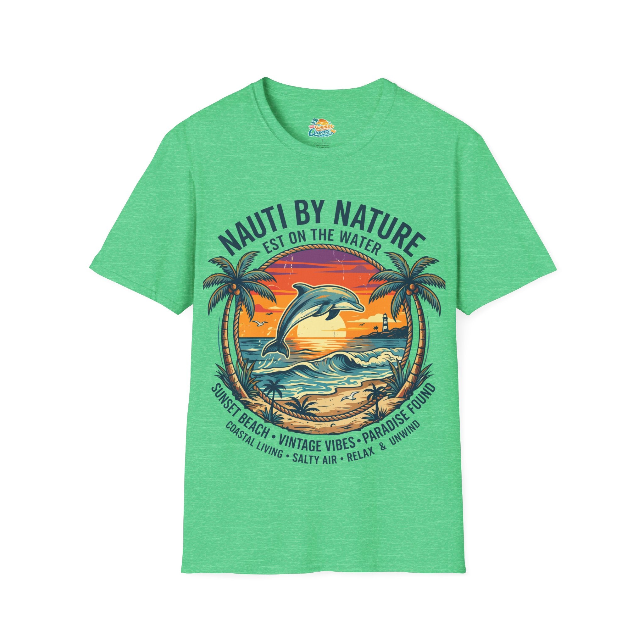 Nauti By Nature EST On The Water - Dolphin Sunset T-Shirt