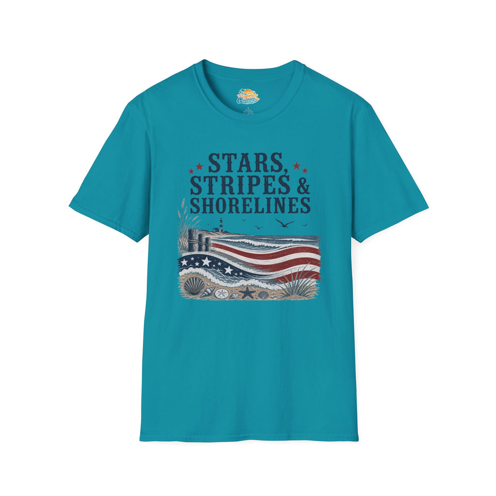 Stars, Stripes & Shorelines US Flag T-Shirt