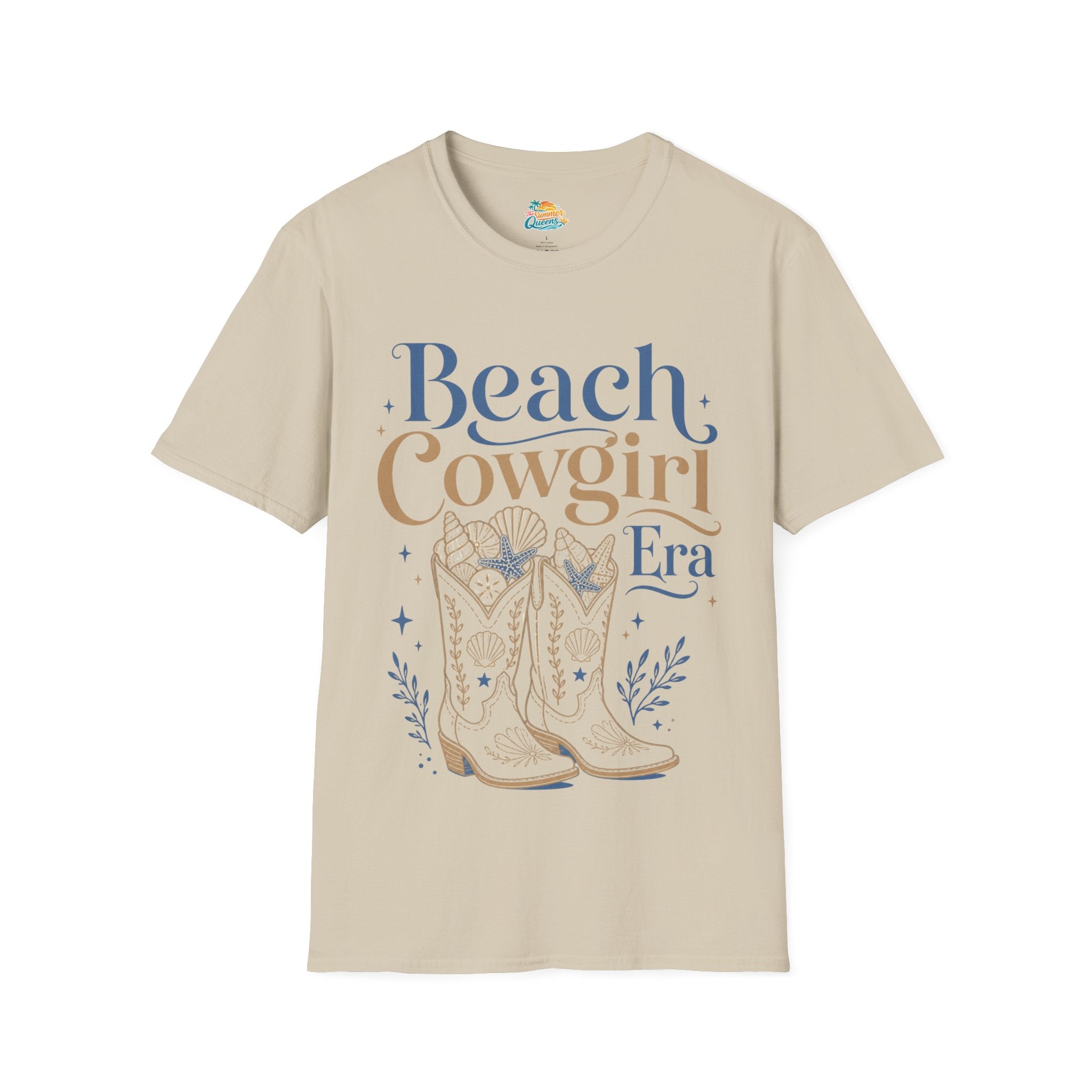 Beach Cowgirl Era T-Shirt — Coastal Western Boots Graphic Tee