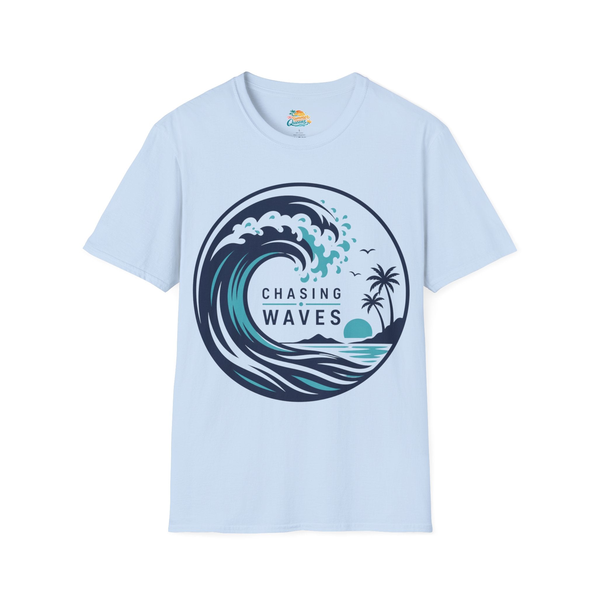 Chasing Waves Graphic T-Shirt — Surf Beach Wave Tee