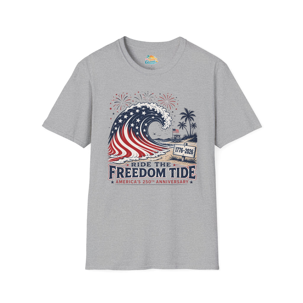 Ride the Freedom Tide Beach T-Shirt