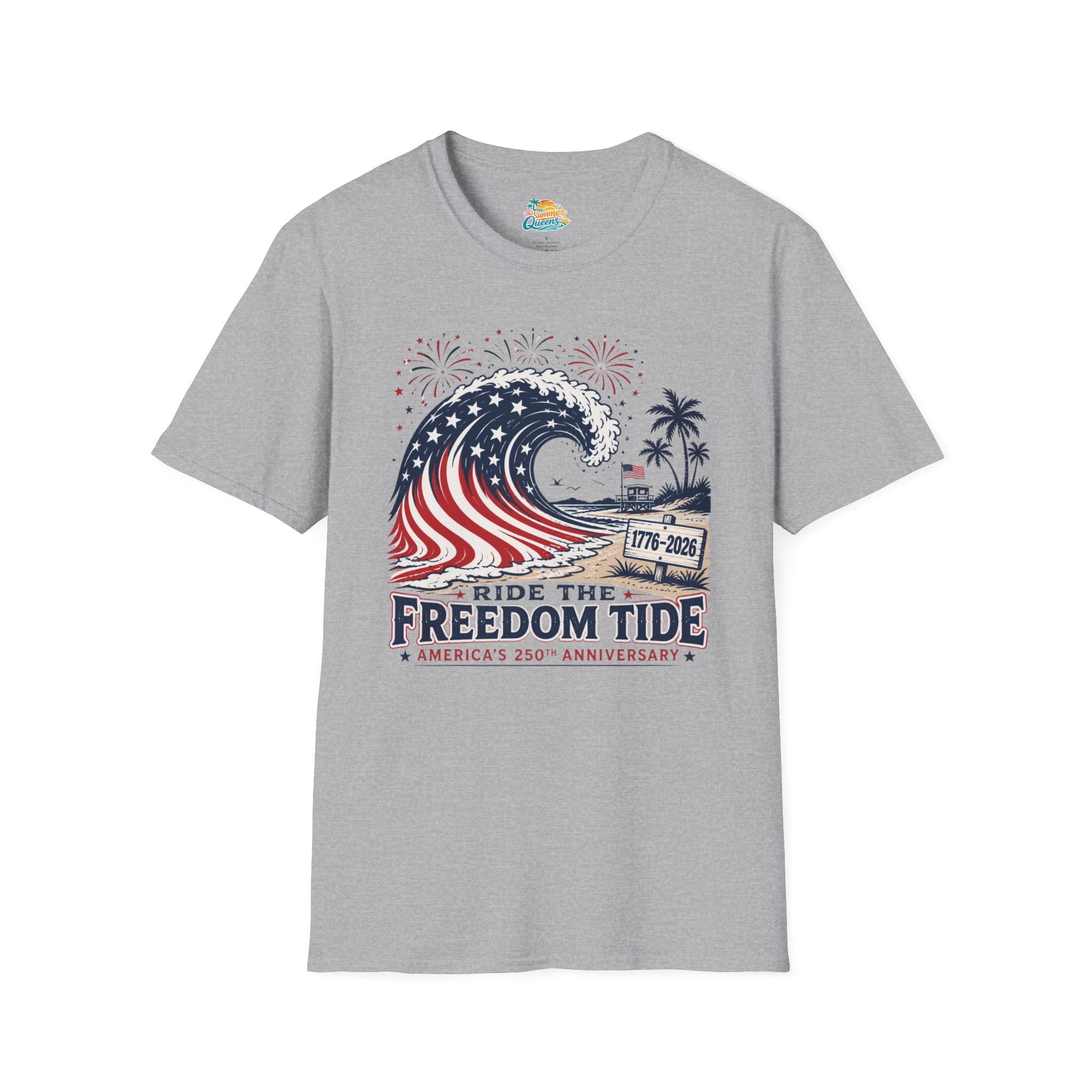 Ride the Freedom Tide Beach T-Shirt