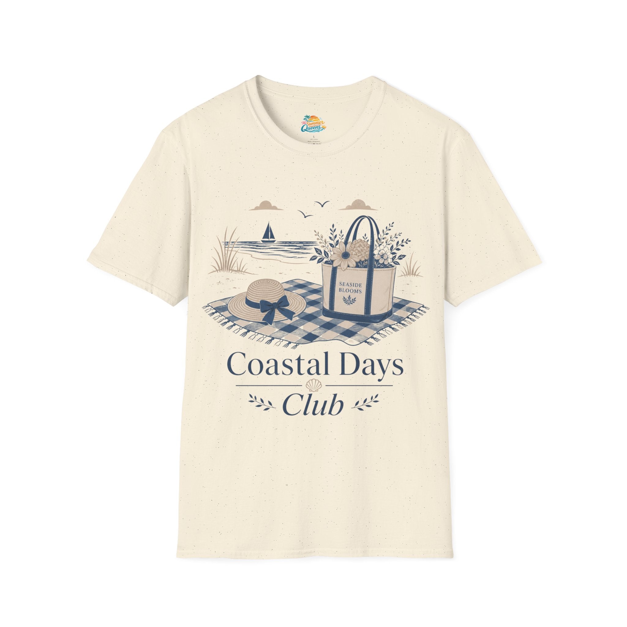 Coastal Days Club T-Shirt – Beach Picnic Tote & Hat Graphic