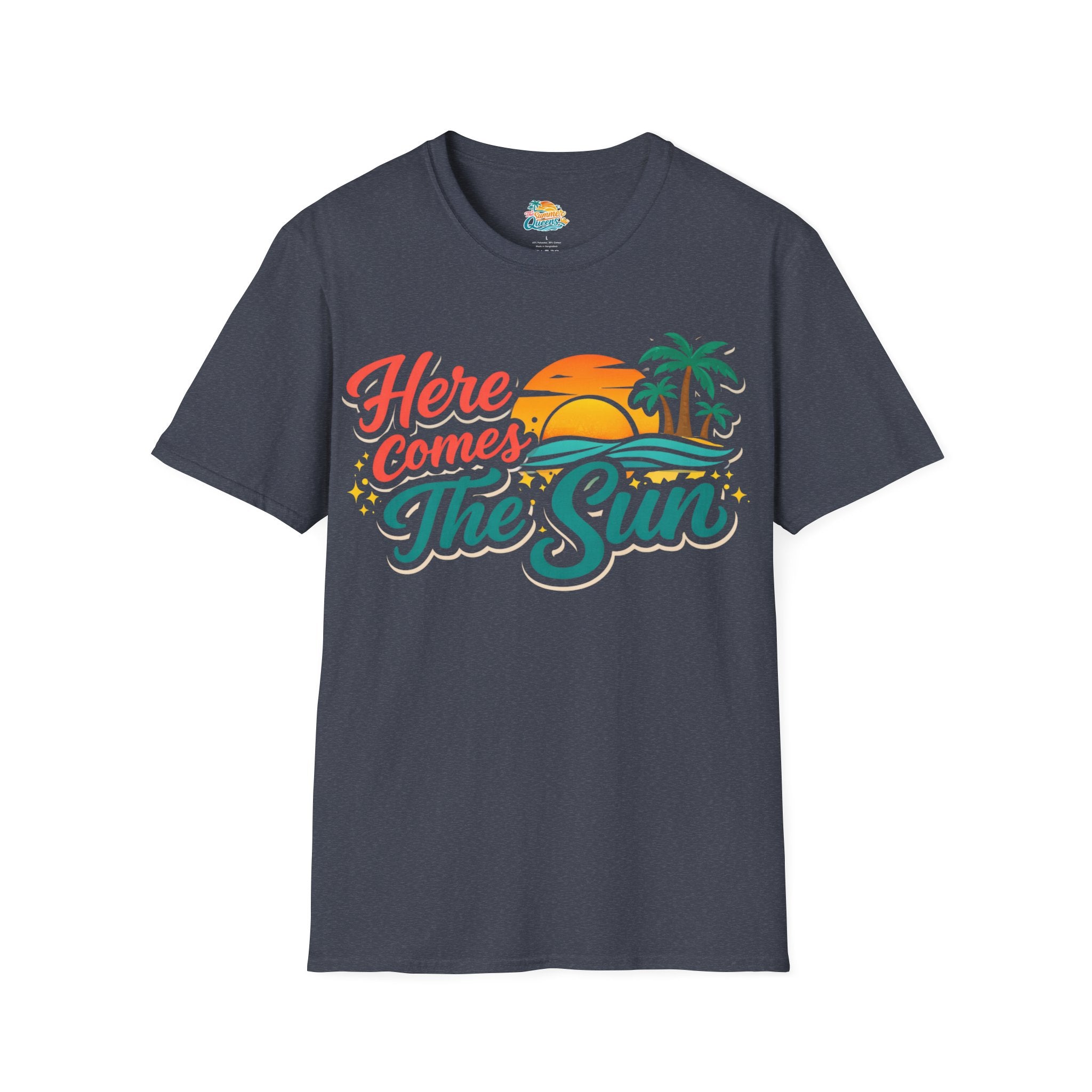 Here Comes The Sun T-Shirt — Retro Beach Sunset Tee