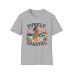 Purely Coastal Queen T‑Shirt — Vintage Beach Swim Graphic