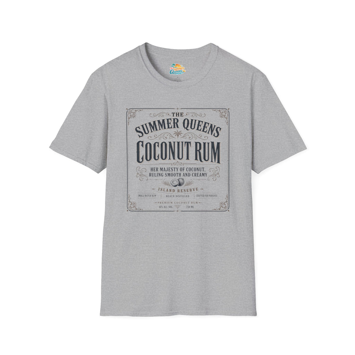 The Summer Queens Coconut Rum Label T-Shirt