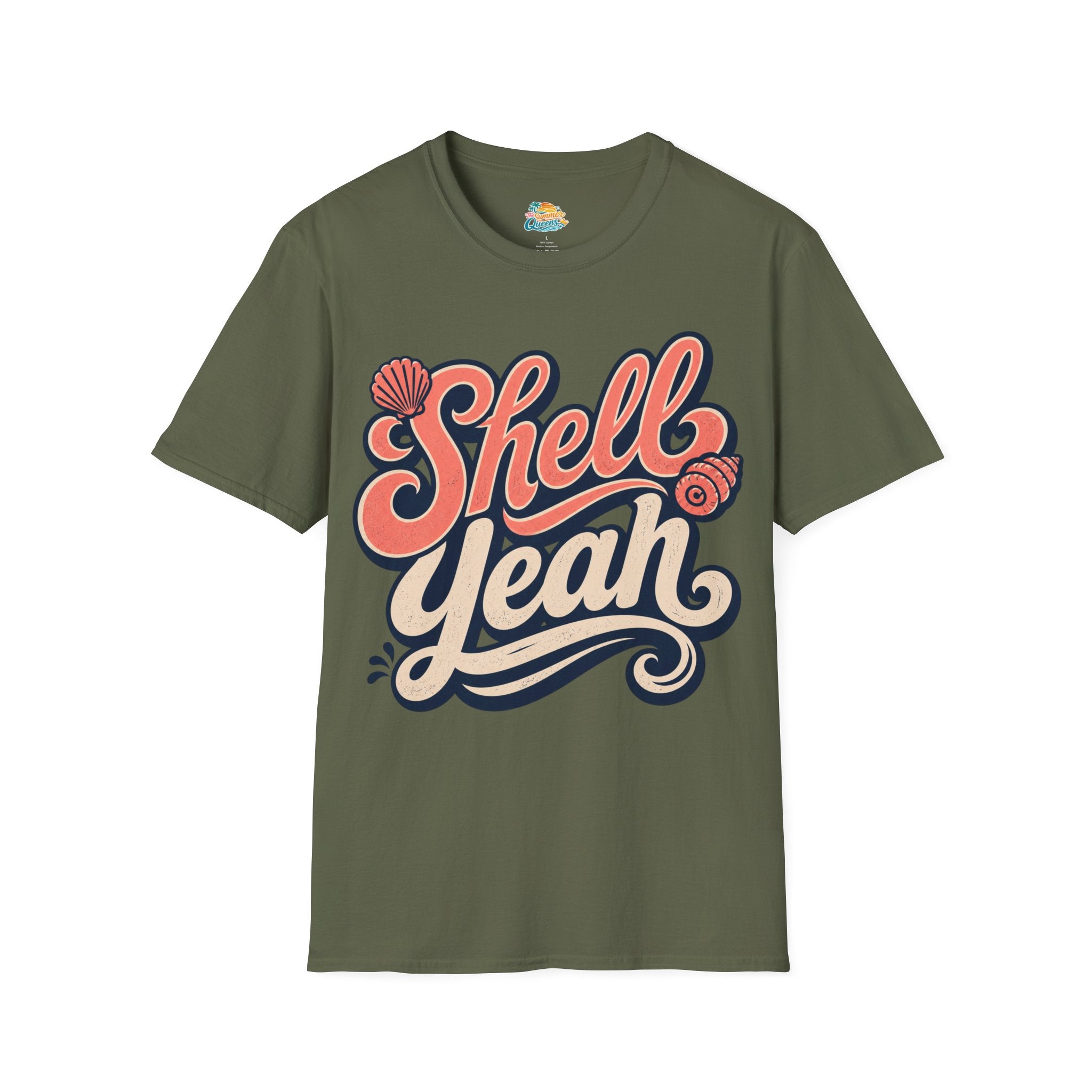 Shell Yeah T-Shirt — Retro Beachy Seashell Graphic Tee