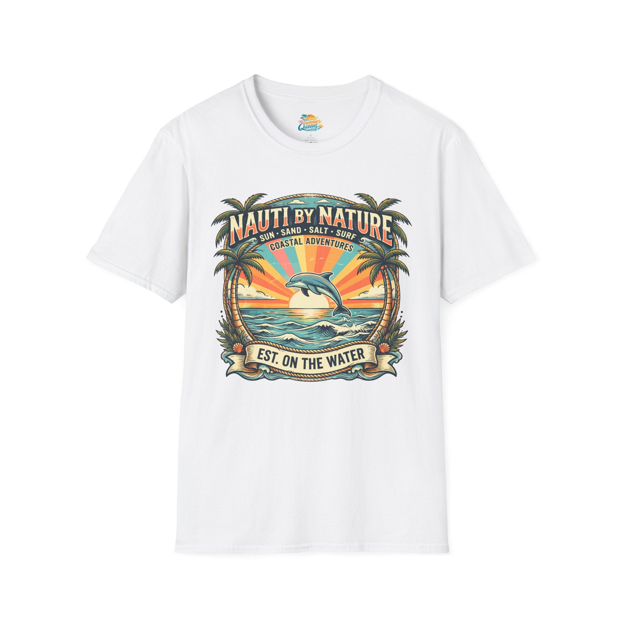 Nauti By Nature Est. On The Water Dolphin Sunset T-Shirt