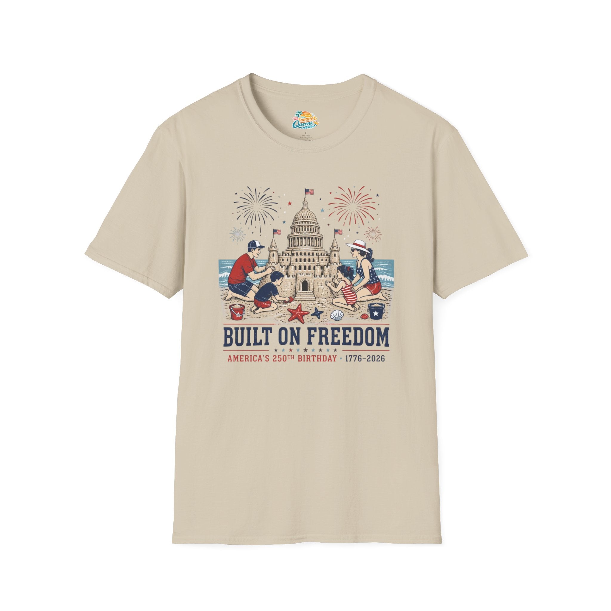 Built on Freedom Sandcastle T-Shirt