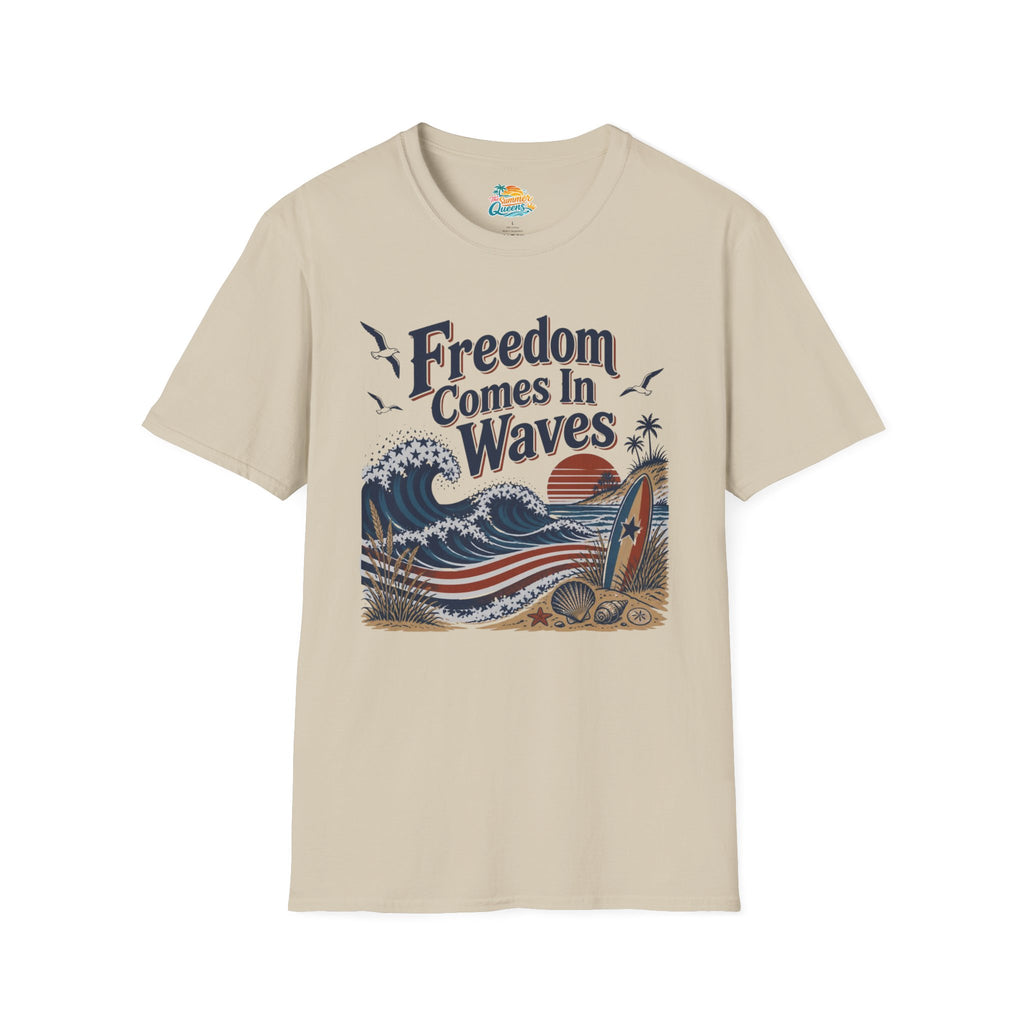 Freedom Comes In Waves T-Shirt