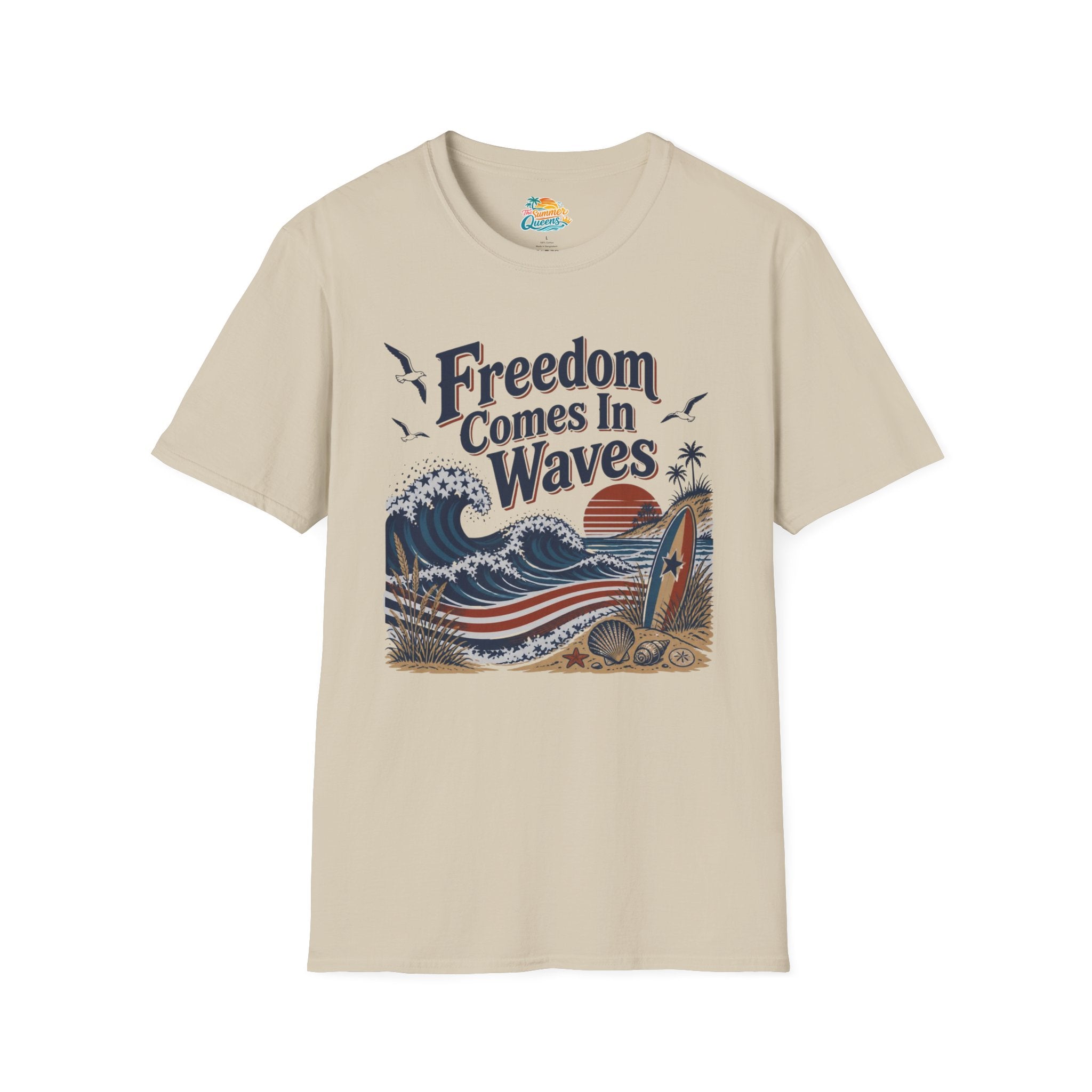 Freedom Comes In Waves T-Shirt