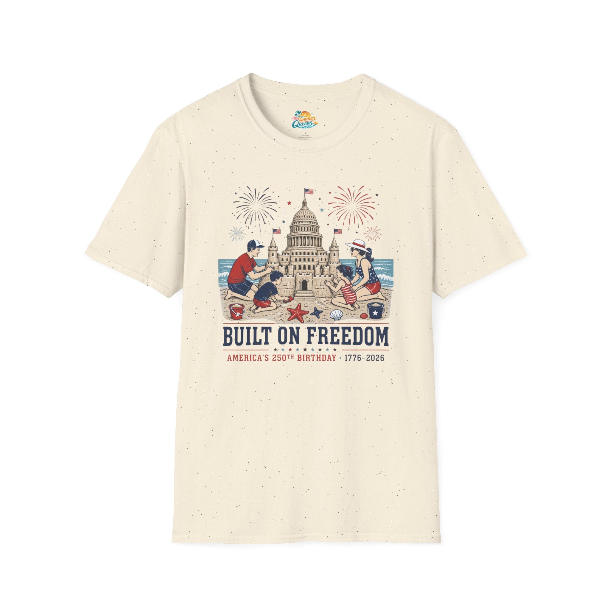 Built on Freedom Sandcastle T-Shirt