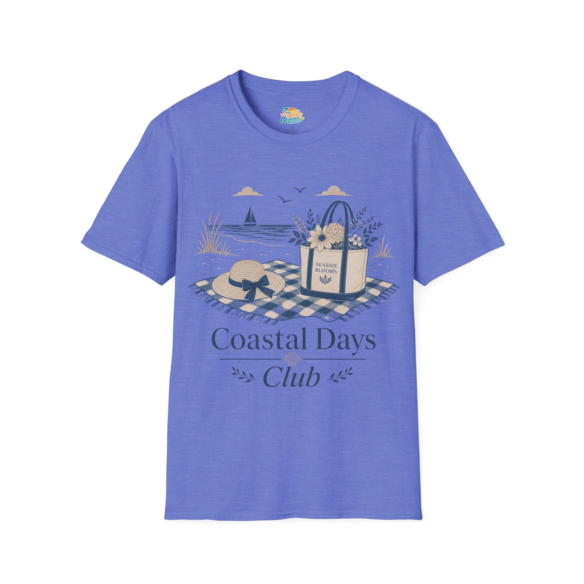 Coastal Days Club T-Shirt – Beach Picnic Tote & Hat Graphic