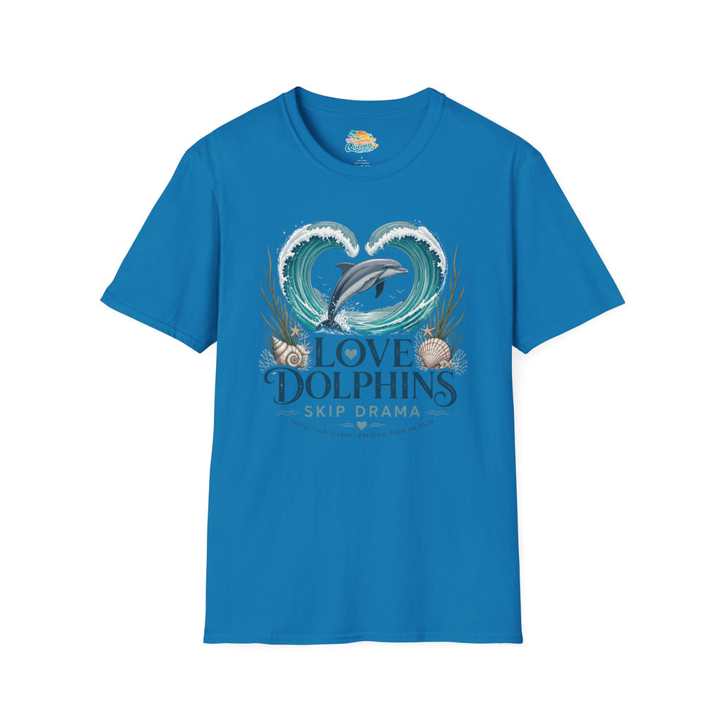 Love Dolphins Skip Dram T-Shirt