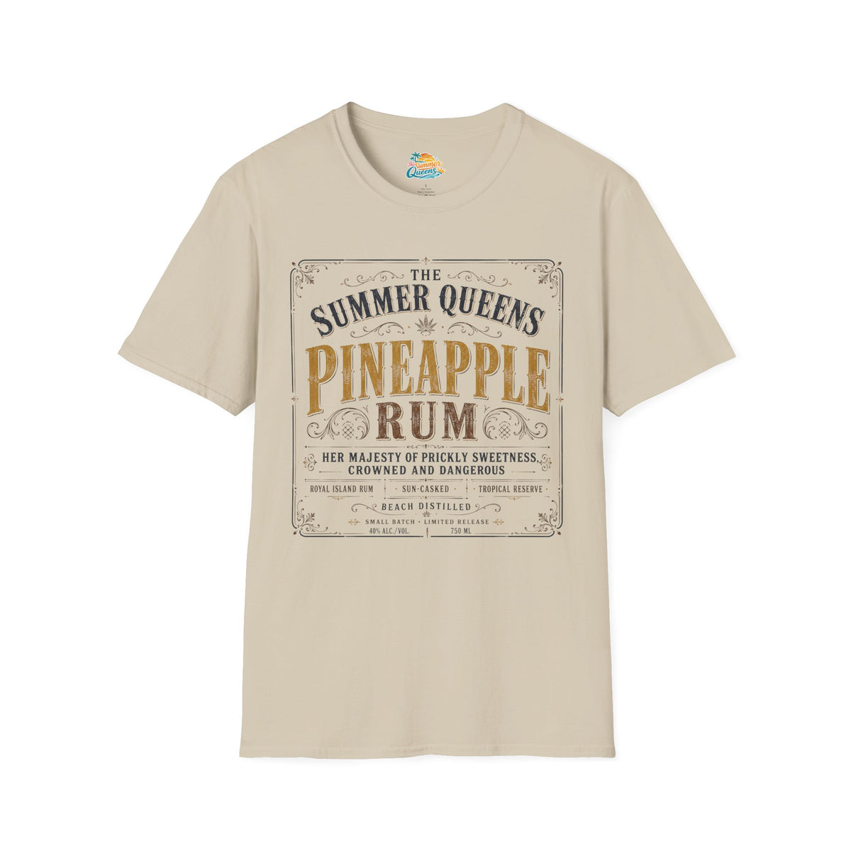 The Summer Queens Pineapple Rum Label T-Shirt